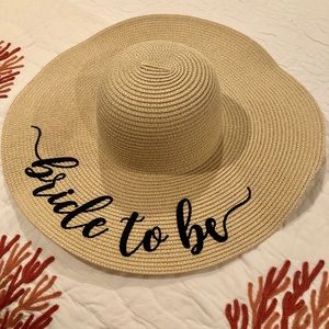 Like New Bride To Be Embroidered Floppy Hat